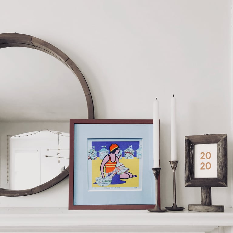 Holiday Time, Mixed Media Screen Print