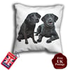 Black Lab Cushion, Black Labrador Cushion, Lab Cushion Cover,