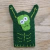 Zombie finger puppet