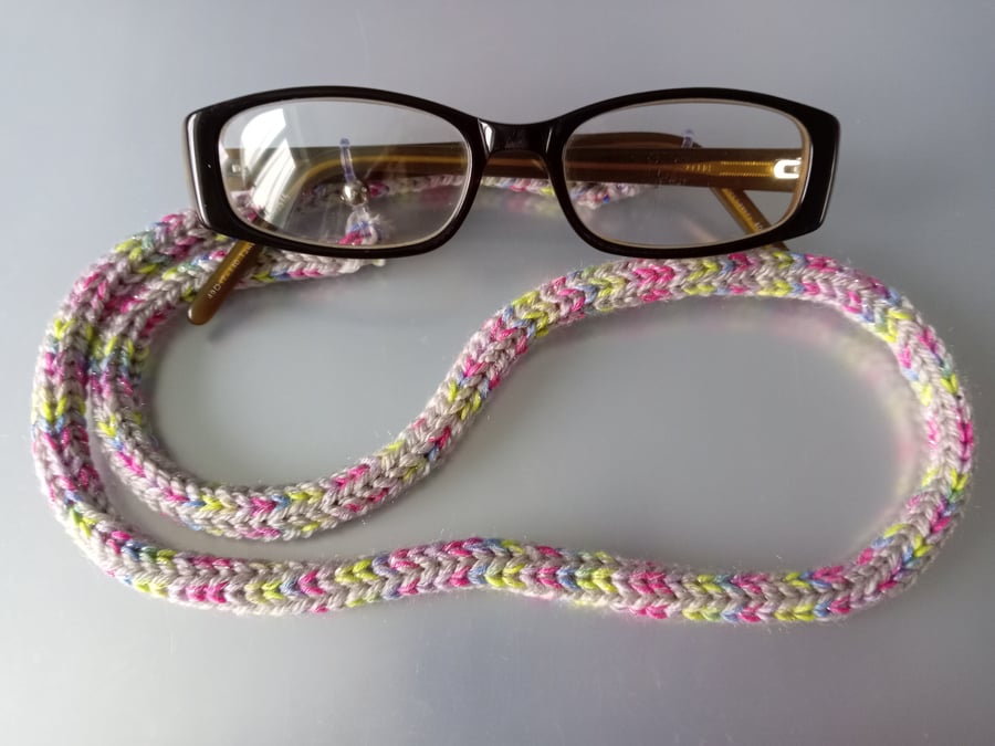 Multicoloured Pastel Sparkle Glasses Sunglasses Cord