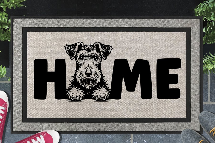 Welsh Terrier Home Door Mat - All Weather - 45x70cm 