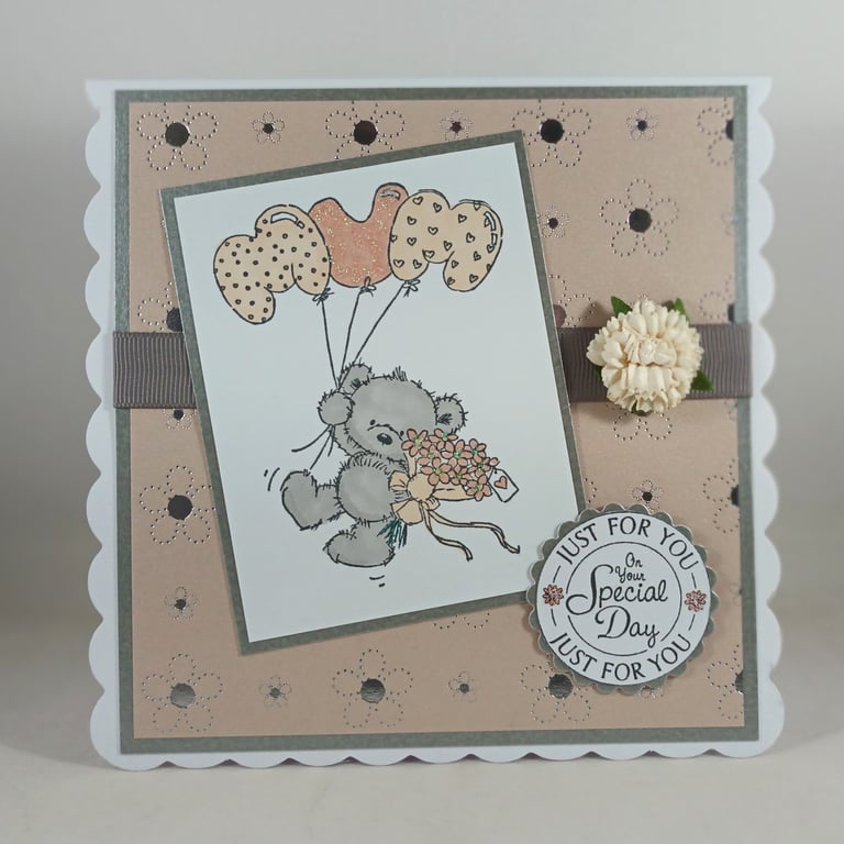 Cute bear  Mother's Day card 