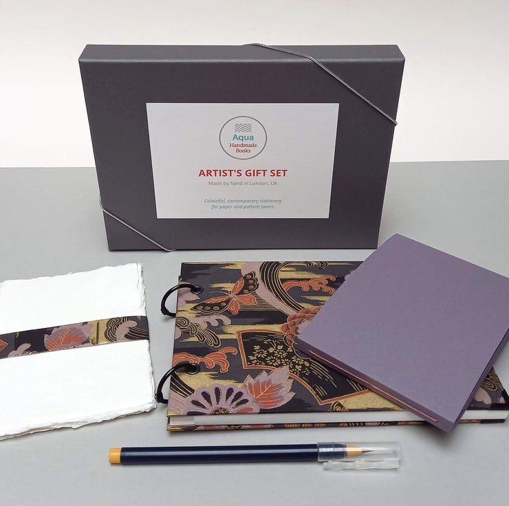 Artist Gift Set, Handmade Sketchbooks for Drawi - Folksy