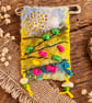 Needle felted & hand embroidered landscape safety pin brooch.(No.3)