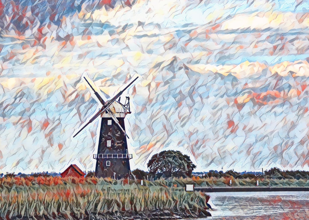 Digital Download of Picture Beach Windmill Norfolk Broads 