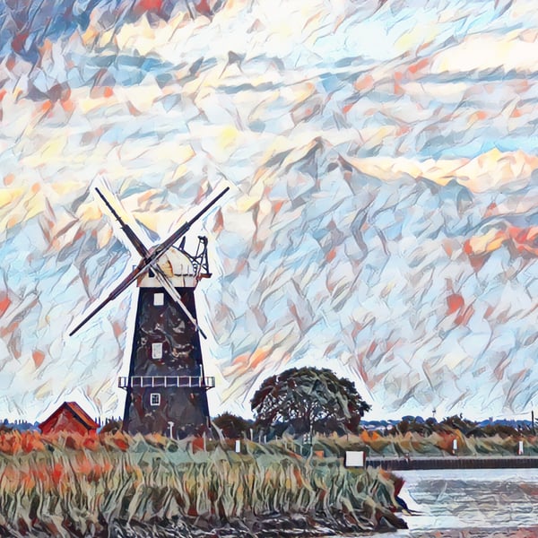 Digital Download of Picture Beach Windmill Norfolk Broads 