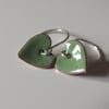 Green enamelled hearts