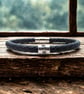 Grandad Leather Bracelet with Hand Stamped Ring - Gift Boxed - Image 2