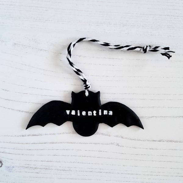 Halloween Personalised Bat Hanging decoration