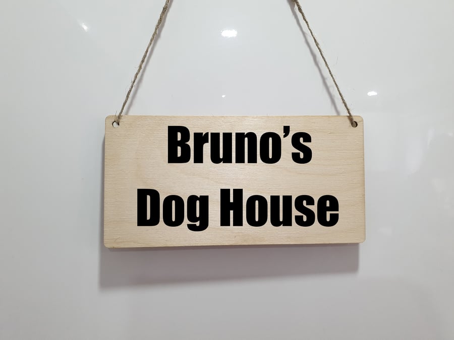 Personalised Dog or Cat Sign Hanging Home Plaque Pet House Gift Various Colours