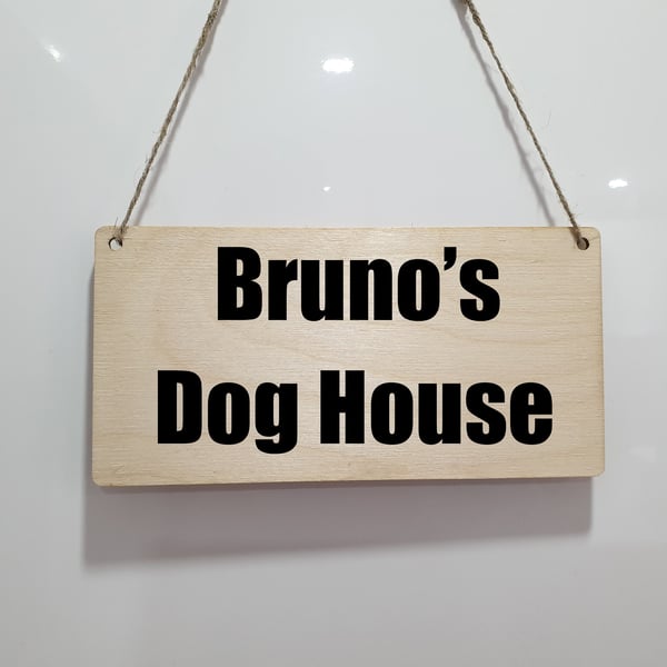 Personalised Dog or Cat Sign Hanging Home Plaque Pet House Gift Various Colours