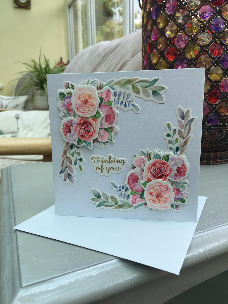 Floral sprays Thinking of you card