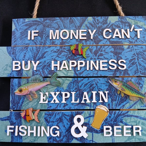 Fishing themed hanging sign 