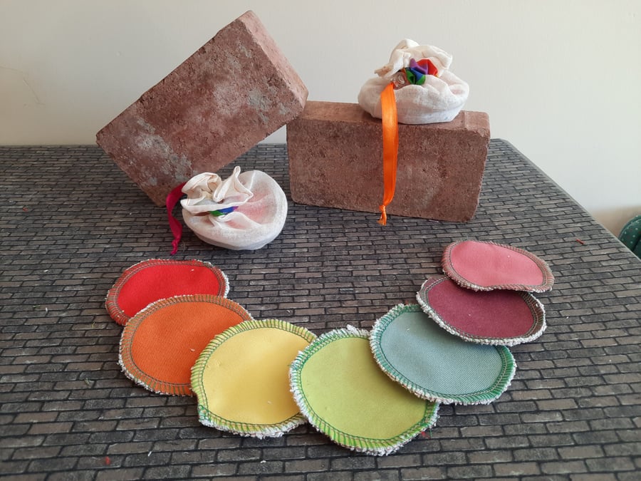 CLEARANCE - Reusable Make Up Pads - Rainbow