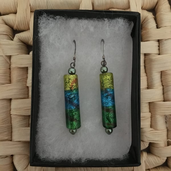 Long Tube Bead Earrings