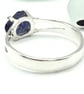 Rare Blue and White Seaham Multi Sea Glass Ring in Sterling Silver. - Image 6
