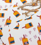 9 Pack 'Retro cake' birthday gift tags