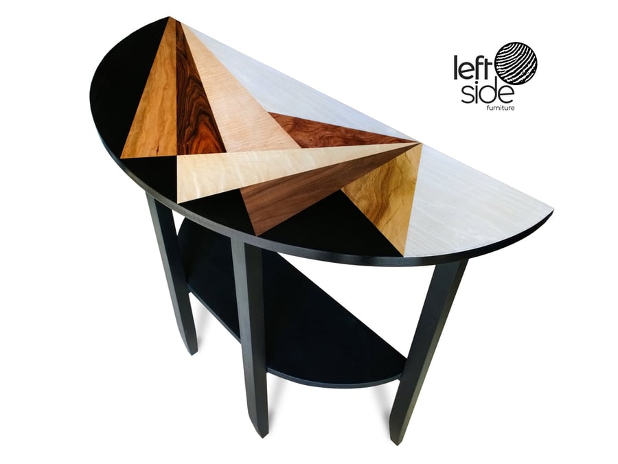 Demi Lune Console Table, Hall Table with Semi Circle Half Moon Table Top 