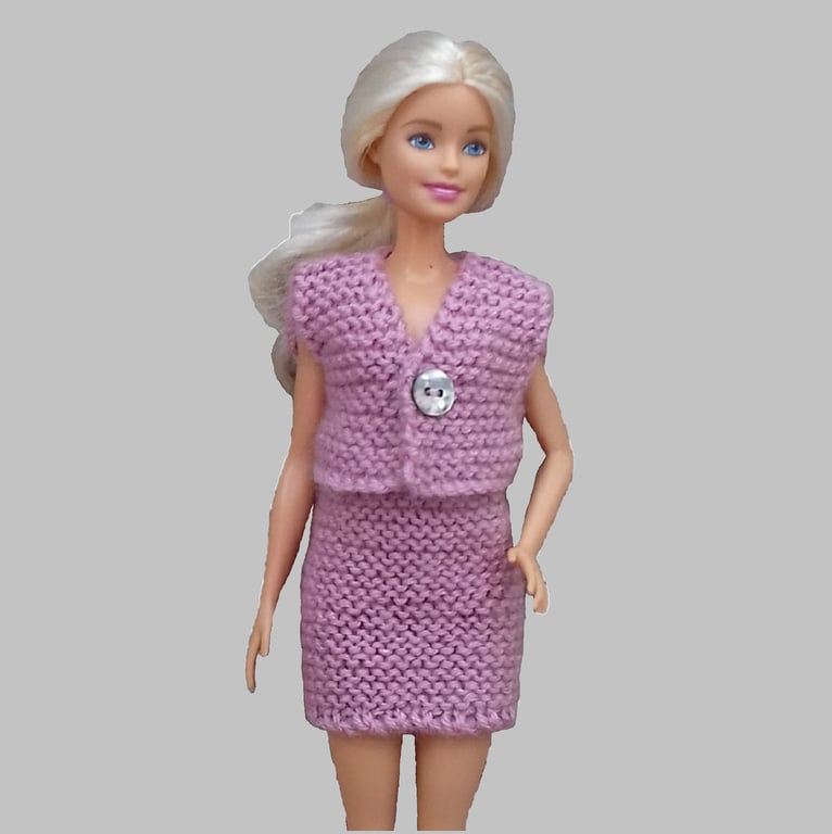 KNITTING PATTERN PDF Pale Rose Cardigan for Doll