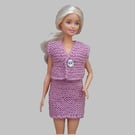 KNITTING PATTERN PDF Pale Rose Cardigan for Doll