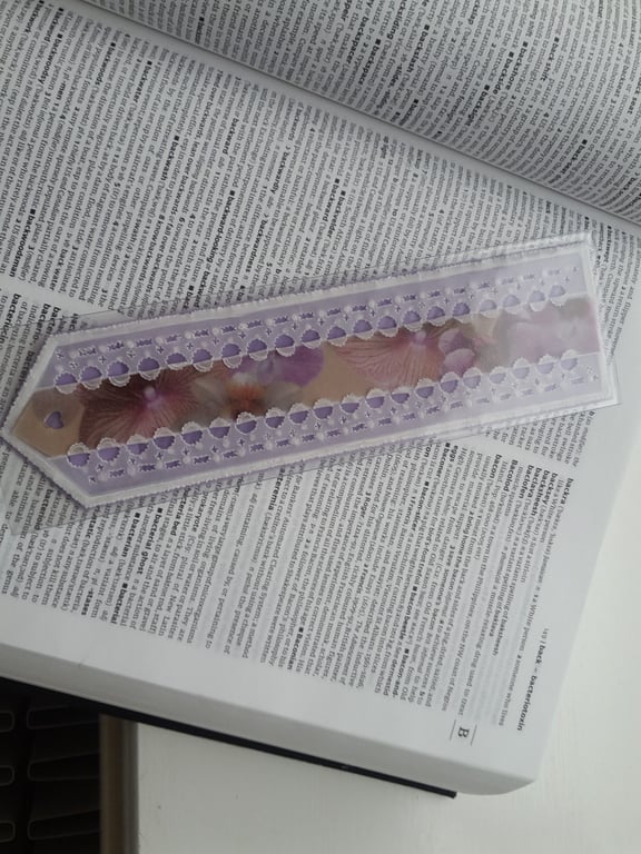 Hydrangea parchment bookmark