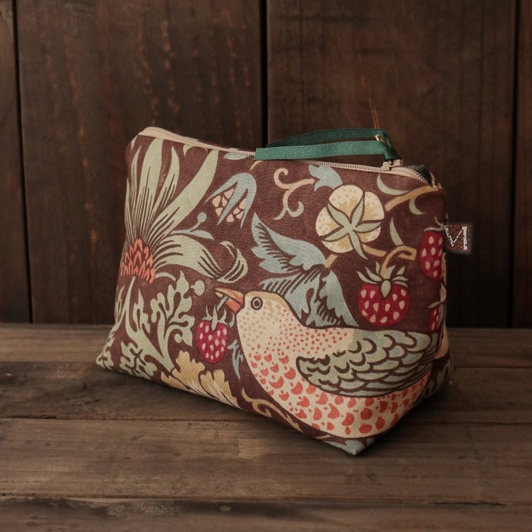 William Morris Strawberry Thief Jenny Bag Chocolate