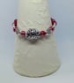 Red glass filigree bracelet  - Image 3