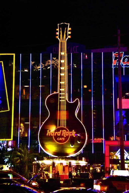 Hard Rock Cafe Guitar Las Vegas America Photograph Print