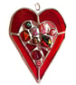 Heart Suncatcher Stained Glass Red Abstract 022 - Image 4