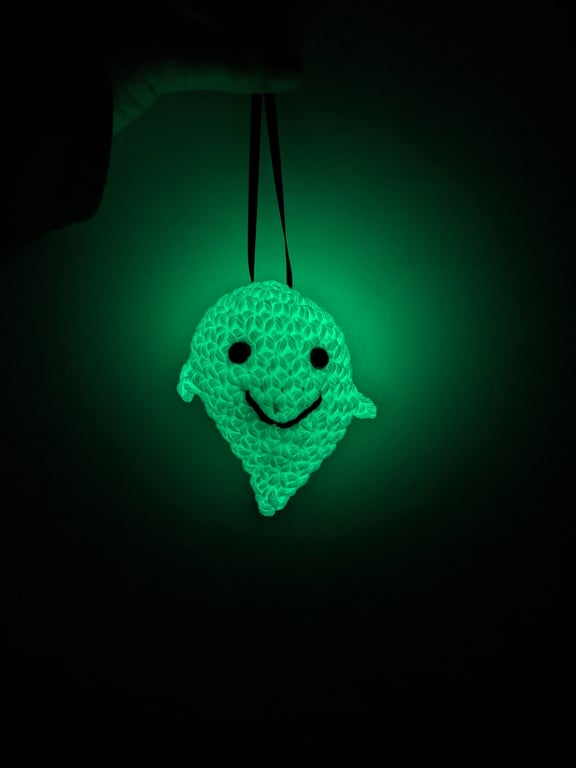 Ghost Glow in the Dark Hanging Decoration, White Spooky Ornament, Halloween Ghou