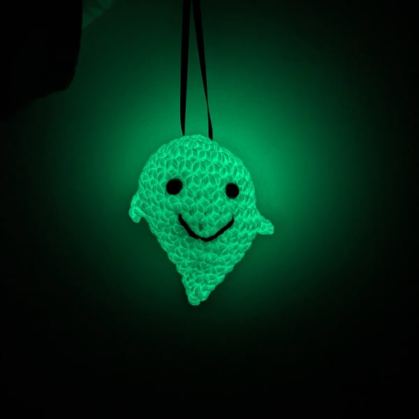 Ghost Glow in the Dark Hanging Decoration, White Spooky Ornament, Halloween Ghou