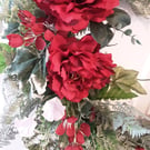 Blaze.large half covered wreath 50cm. Door wall table grave weddings present 
