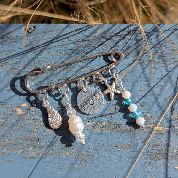 Beach Inspired Mum Bag Pin Charm 