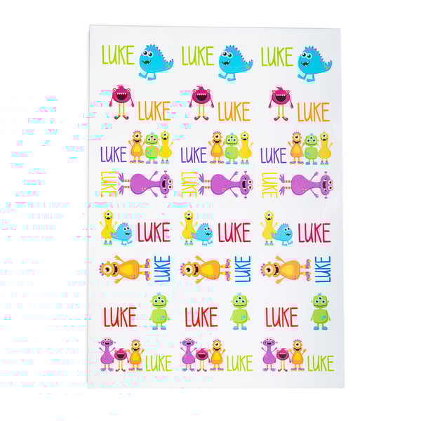 Personalised Monster Stickers