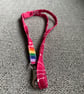 Pink stripy spot 100% Cotton Lanyard with Breakaway Clip - Image 6