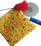 Small Handmade Cotton Zip Pouch in Bees Fabric - Image 2
