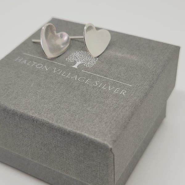 Sterling Silver Heart Shaped Earrings