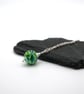 green swirl lampwork glass pendant necklace - Image 2