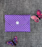 Gift Card Wallet. Purple Pokka Dots