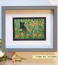 Black Cat Among the Cosmos, original cat art, animal wall art, drawing - Image 6