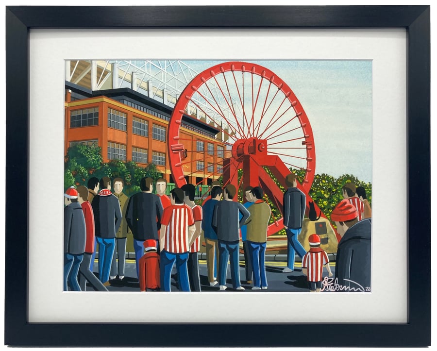 Sunderland A.F.C, Stadium Of Light. Framed, Football Memorabilia Art Print.