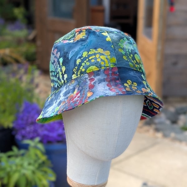 Handmade bucket festival hat.