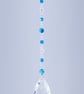 Suncatcher with pear prism and blue and clear beads handmade sparkly unique - Image 5