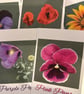 Flowers From The Garden - set of 5 x A6 cards 