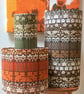 Green Brown Orange Candida Peter Hall Moygashel Vintage Fabric Lampshade option 