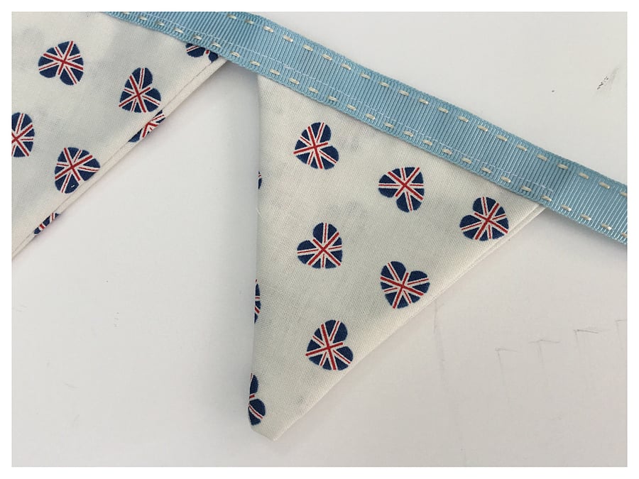 Union Jack heart bunting