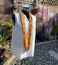 Upcycled Tree of Life Infinity Scarf - Mustard & Brown Cowl - Image 4