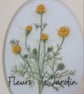 Embroidered Picture -  Golden Yarrow Flowers - Image 2