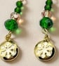 Handmade Gold Snowflake Festive Earrings - Image 4