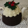 Crochet Tea Cosy/Cosie Christmas Pudding Design (Made to order)